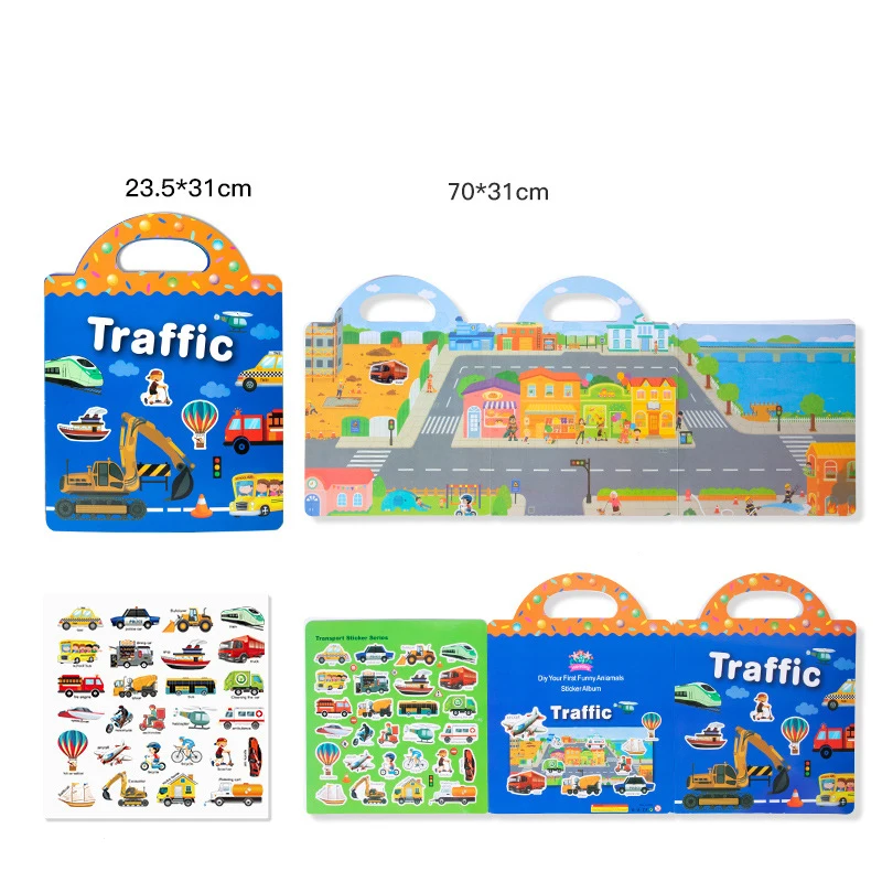 Reusable Sticker Book for Kids | Peel & Play Activity Book with Scenes (Dinosaurs, Space, Animals & More) - Image 12