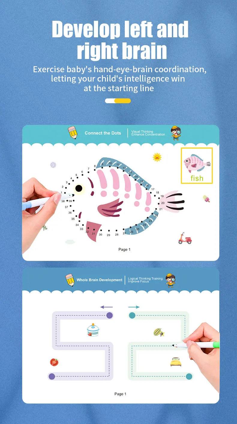 Reusable Magic Tracing Workbook for Kids | Pen Control & Handwriting Practice (34 Pages, Pen + Eraser Included) - Image 11