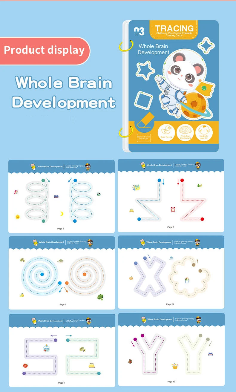 Reusable Magic Tracing Workbook for Kids | Pen Control & Handwriting Practice (34 Pages, Pen + Eraser Included) - Image 17