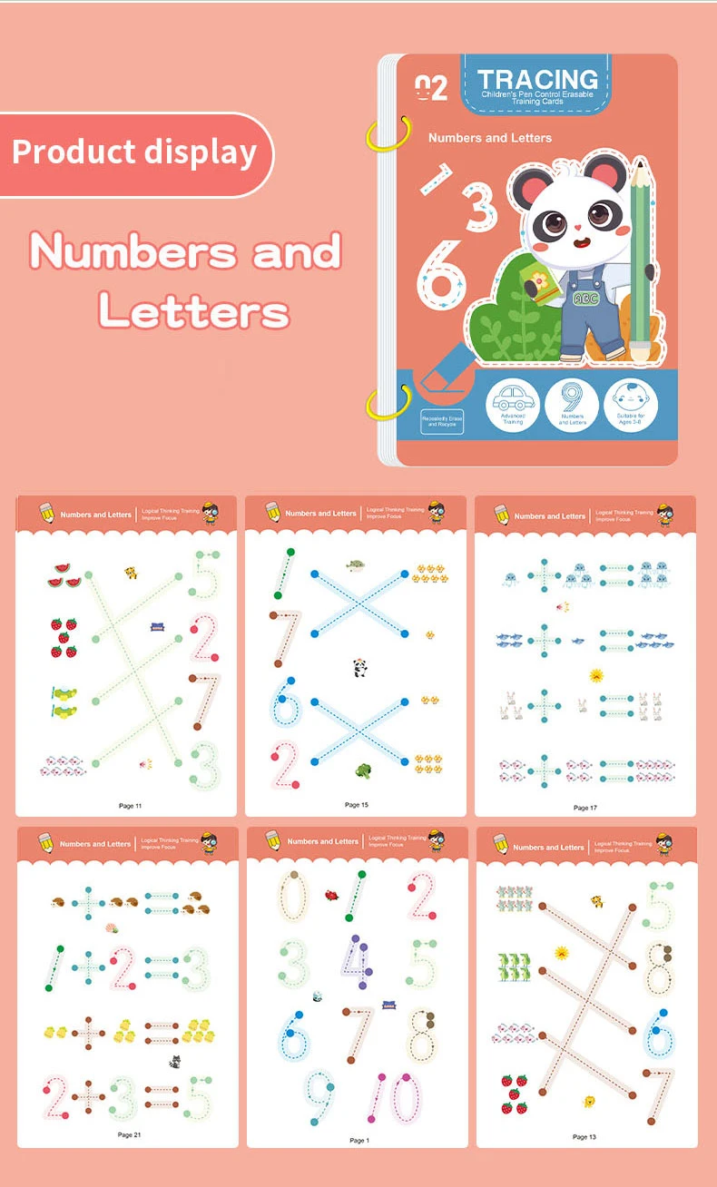 Reusable Magic Tracing Workbook for Kids | Pen Control & Handwriting Practice (34 Pages, Pen + Eraser Included) - Image 16