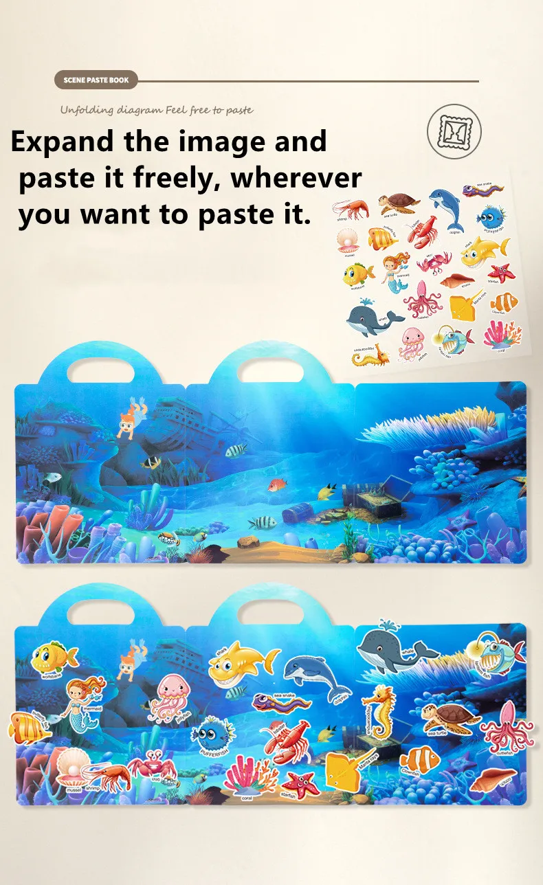 Reusable Sticker Book for Kids | Peel & Play Activity Book with Scenes (Dinosaurs, Space, Animals & More) - Image 18