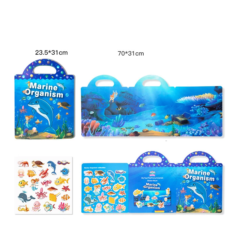 Reusable Sticker Book for Kids | Peel & Play Activity Book with Scenes (Dinosaurs, Space, Animals & More) - Image 9